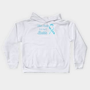 Their Battle is my Battle (Ribbon) Kids Hoodie